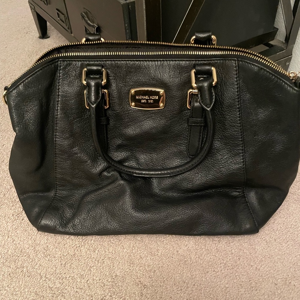 Michael Kors Black Leather Bag